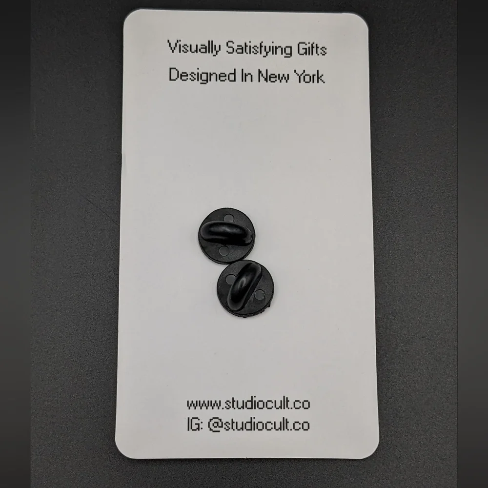 SET OF 2 - STUDIO Cult We Met "Online" Rose Gold Toned Enamel Pin- NWT - Picture 3 of 3